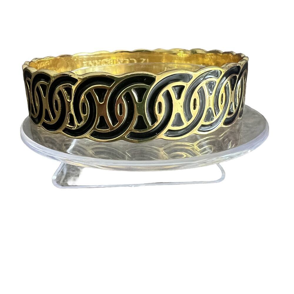 Vintage Liz Claiborne Style is More than Fashion Enamel Gold Bangle Bracelet